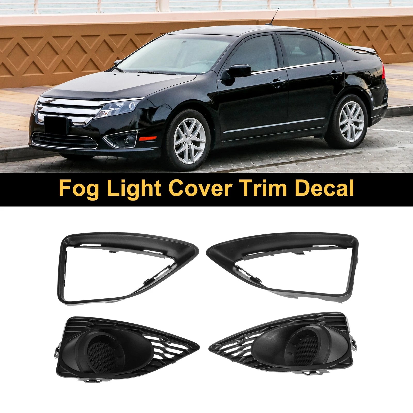 Fog Light Grill No.AE5Z17E810FA for Ford Fusion (2010–2012) Black ABS
