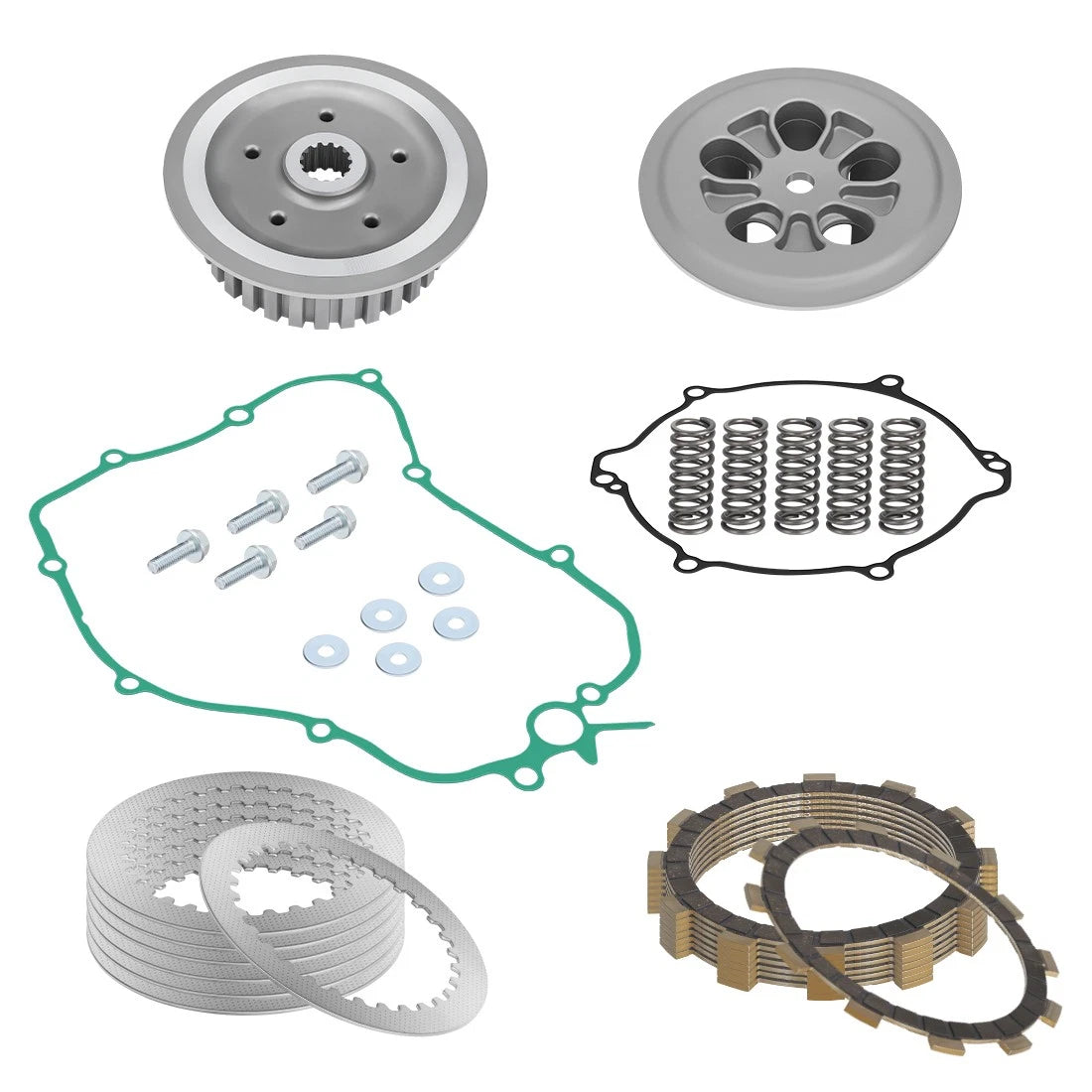 Complete Clutch Kit for Yamaha YZ125 (2005–2024) - Inner Hub, Friction, Steel Plates