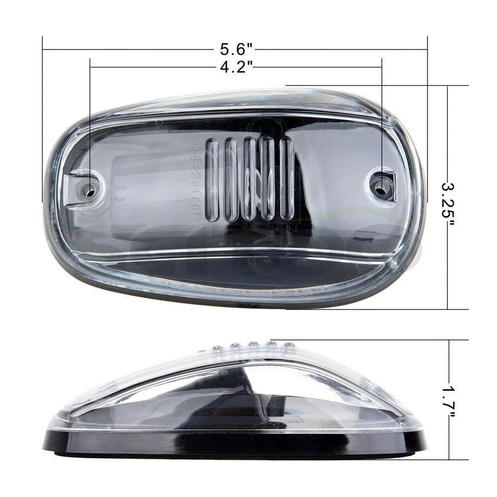 5X Clear Lens Super White LED Cab Roof Marker Lights for Dodge