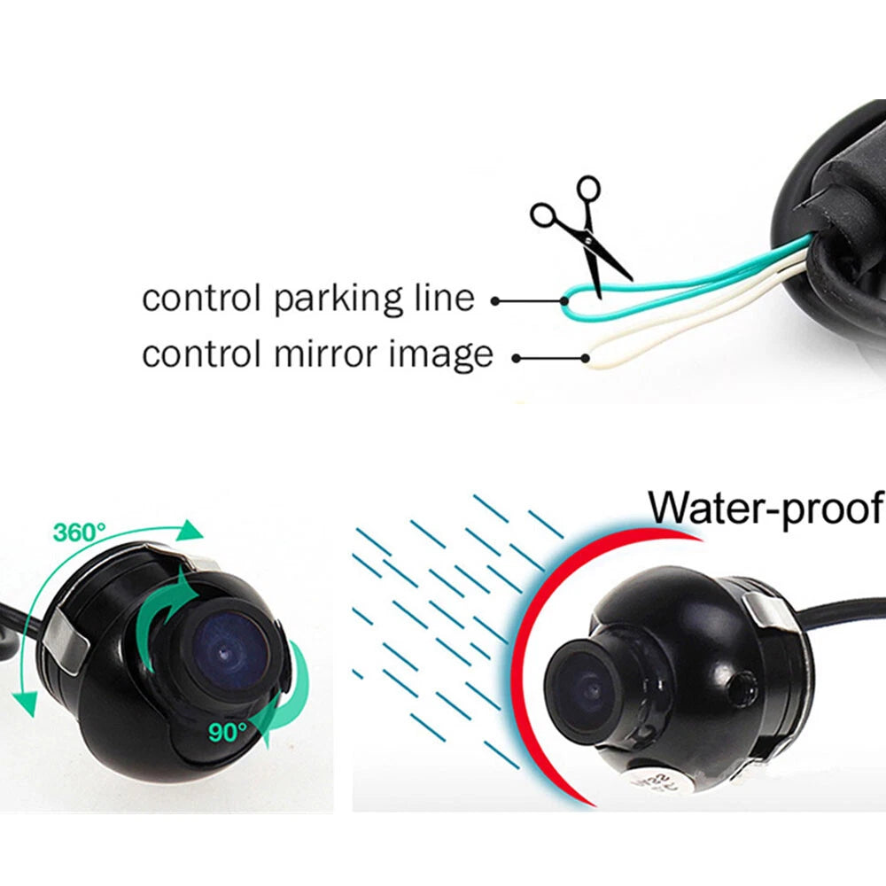 170° Reverse Camera for Car (Waterproof, HD Night Vision)