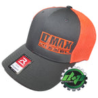 Duramax Diesel Truck Hat Flex Fit Grey Orange Mesh Back L/XL
