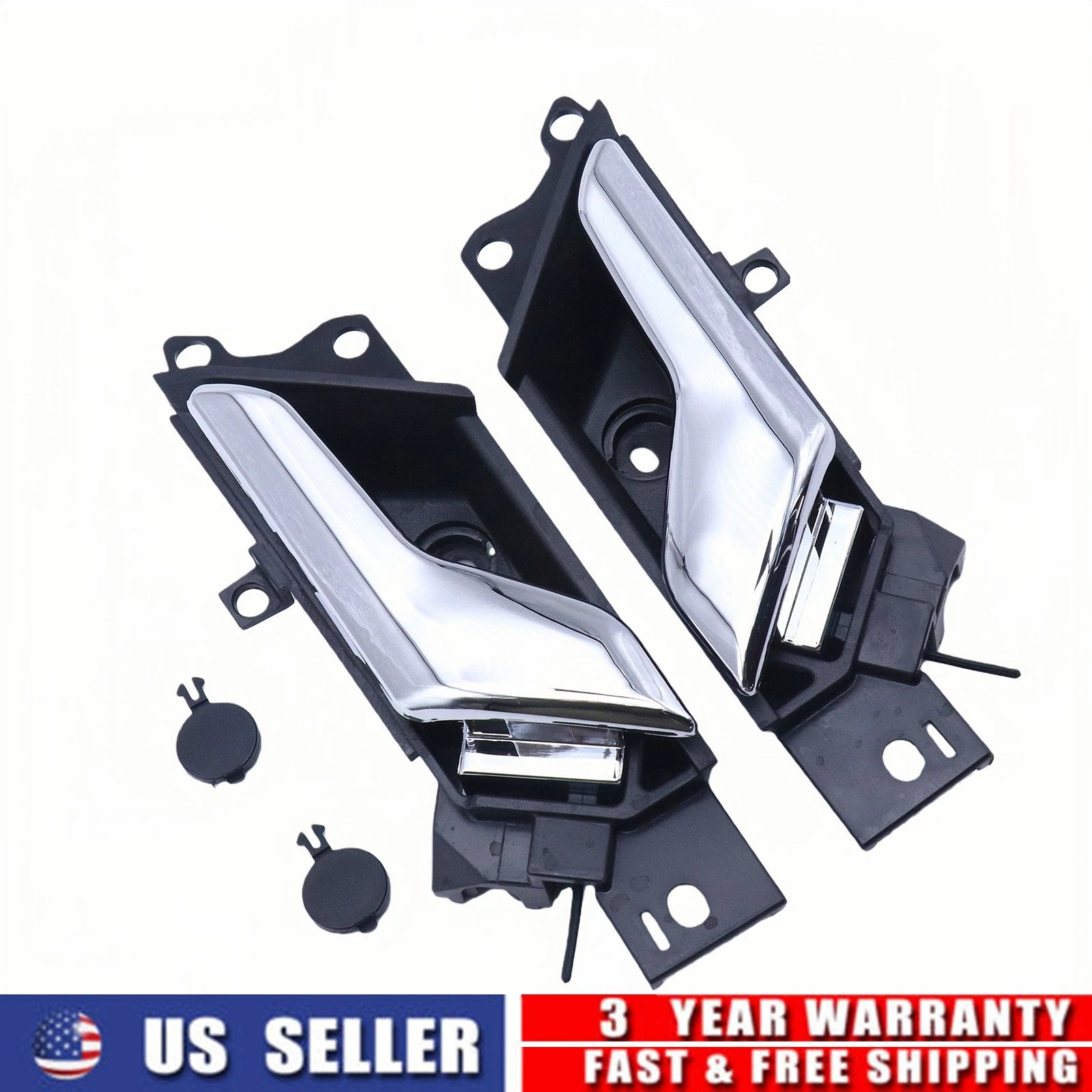Set of 2 Chrome Interior Door Handles for Chevy Captiva Sport (2012–2015)