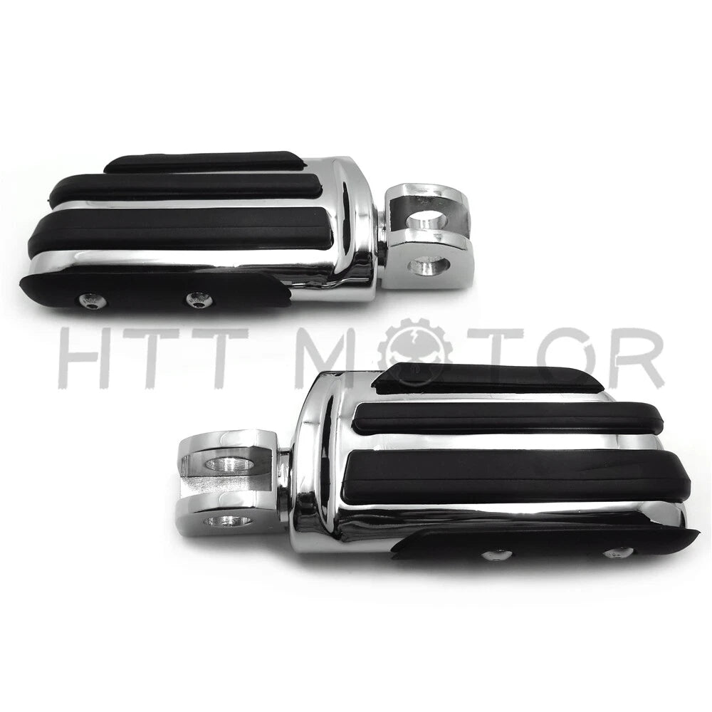 Chrome Rubber Pilot Footpeg Footrest for Kawasaki Ninja 250R (2000–2012) Z10 (2003–2016)