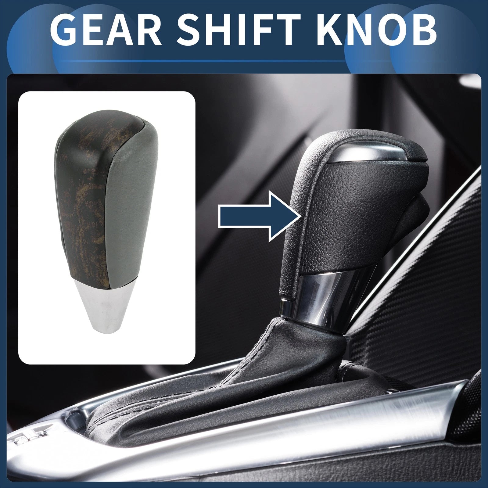 Automatic Gear Shift Knob for Toyota Land Cruiser (2016–2021) Plastic Leather