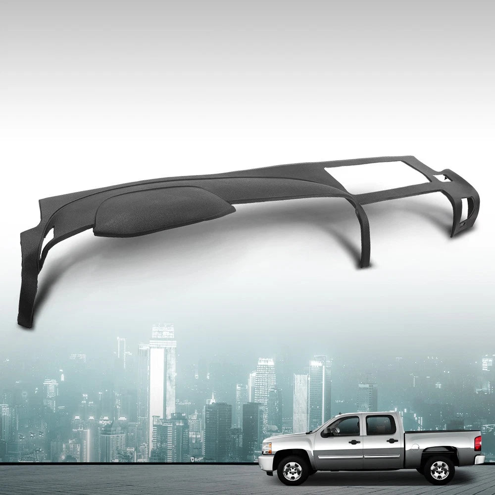 Dash Cover for Chevy Silverado GMC Sierra (2007–2013) Black TPE