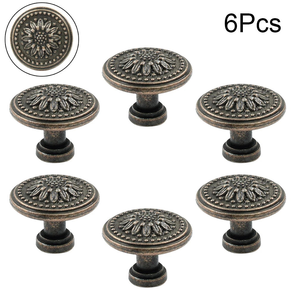 6X Antique Kitchen Cabinet Door Knob Handle Pull for