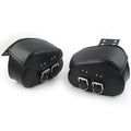 Black PU Leather Saddle Bags for Sportster Dyna Motorcycle