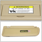 Left Driver Sun Visor for Honda Civic (2006–2011) Beige OE Style