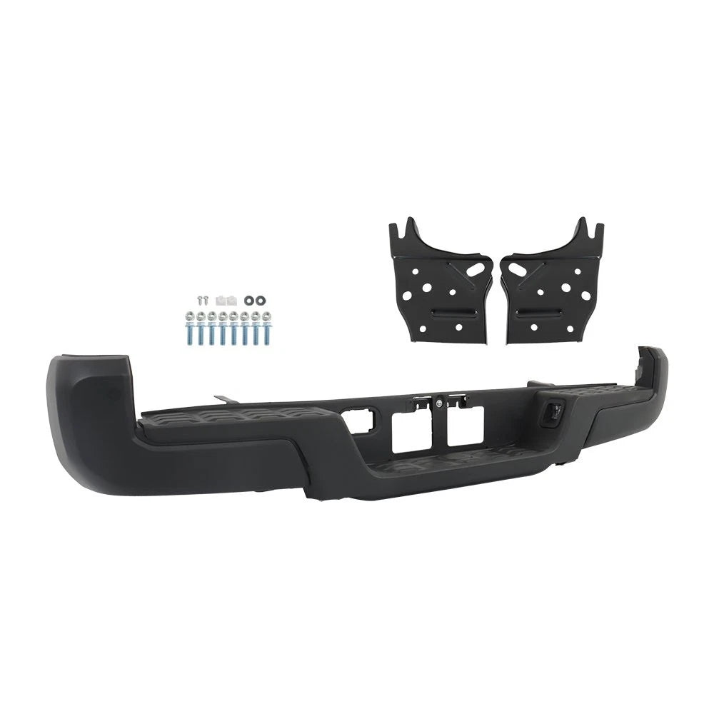 Rear Step Bumper for Toyota Tacoma (2016–2023) - Powdercoated Black Steel