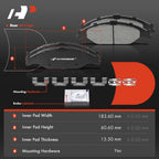 Ceramic Brake Pads & Calipers Set for Ford Mustang (2015-2023)