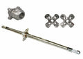 Lonestar LSR Axcalibar Axle + Rear Hubs Brake Lock Nut for Honda TRX450R (2004–2009)