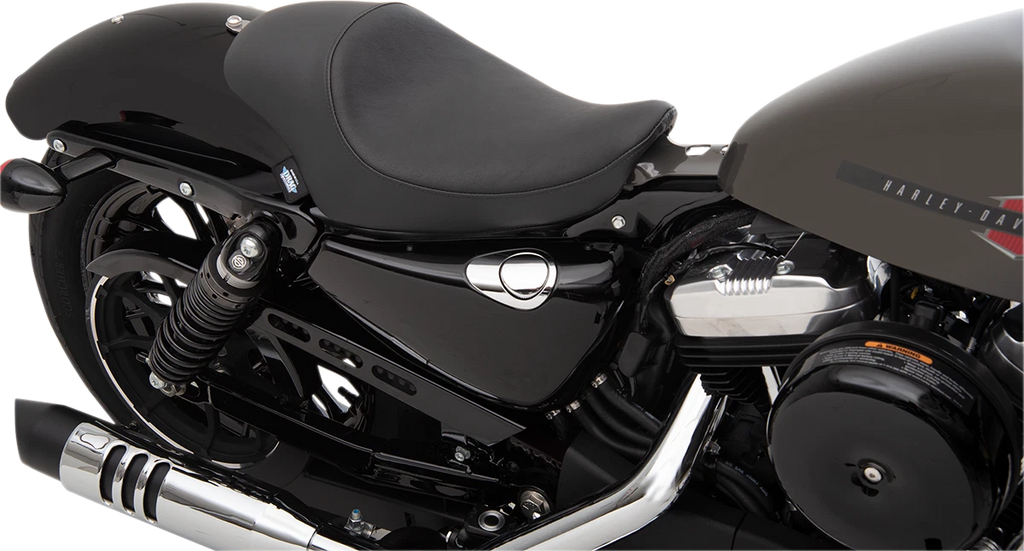 3/4 Solo Seat for Harley-Davidson Sportster (2004–2022) - Black Smooth