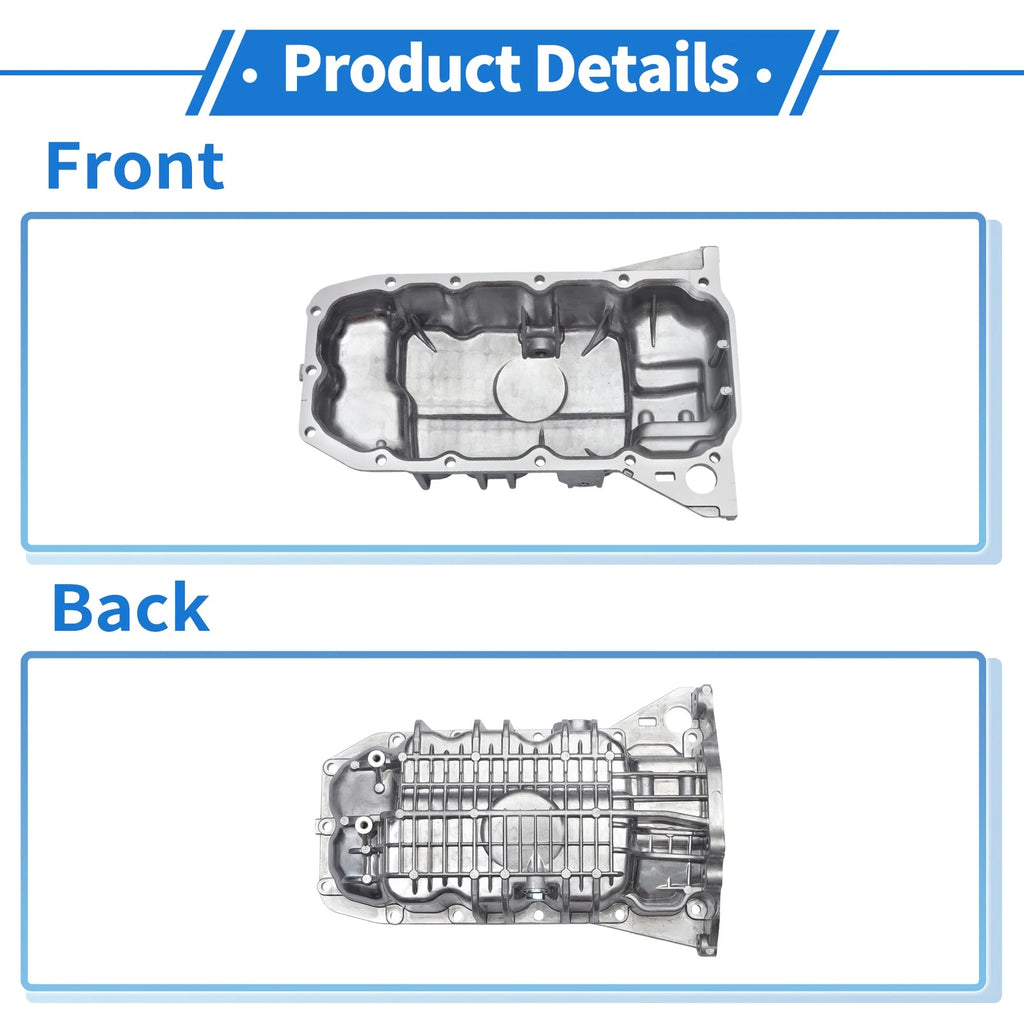 1 Pc Engine Oil Pan for Ford Escape (2013–2018) DS7G6675EA Aluminum Silver