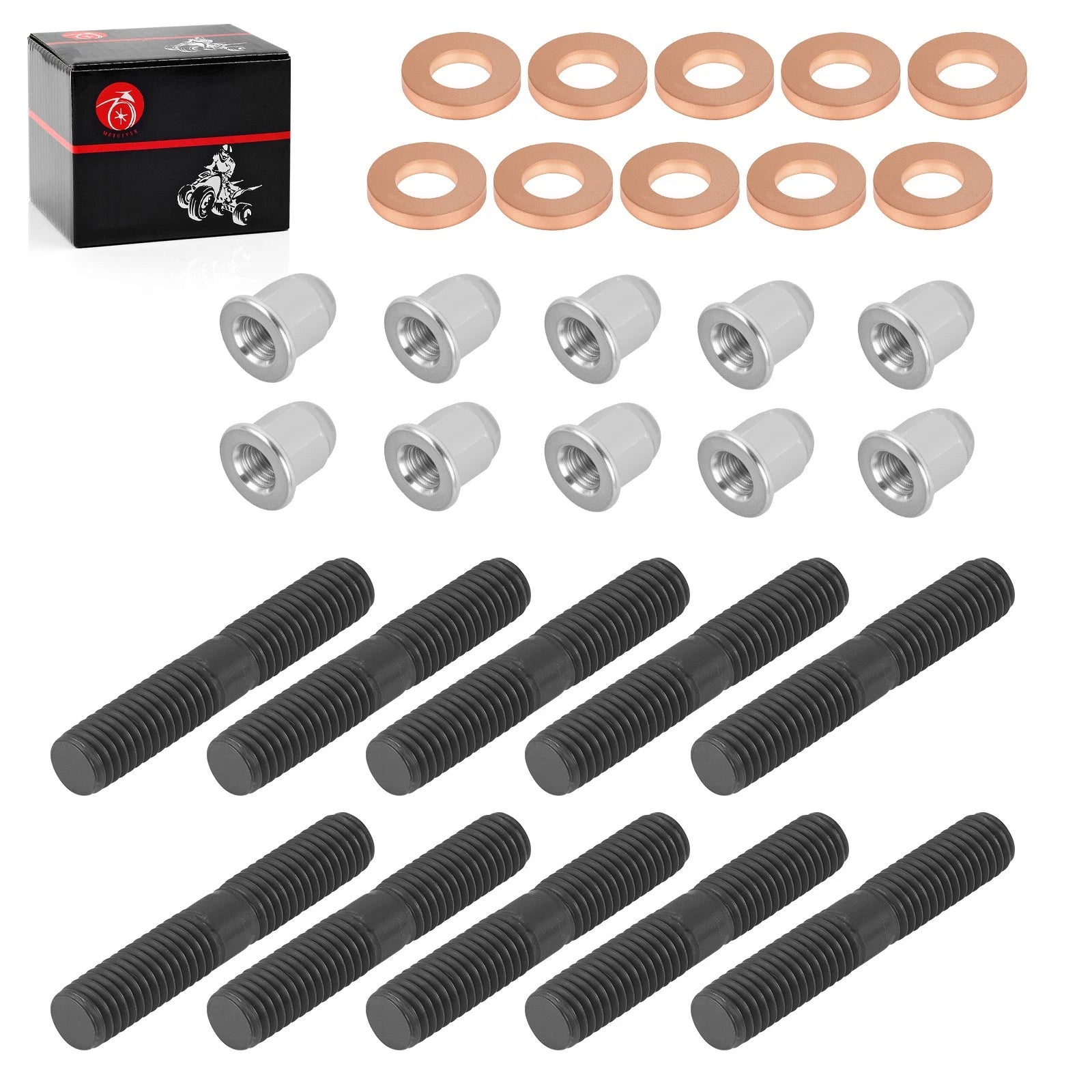 Cylinder Head Studs with Nuts and Washers for Yamaha Banshee 350 (1987-2006)
