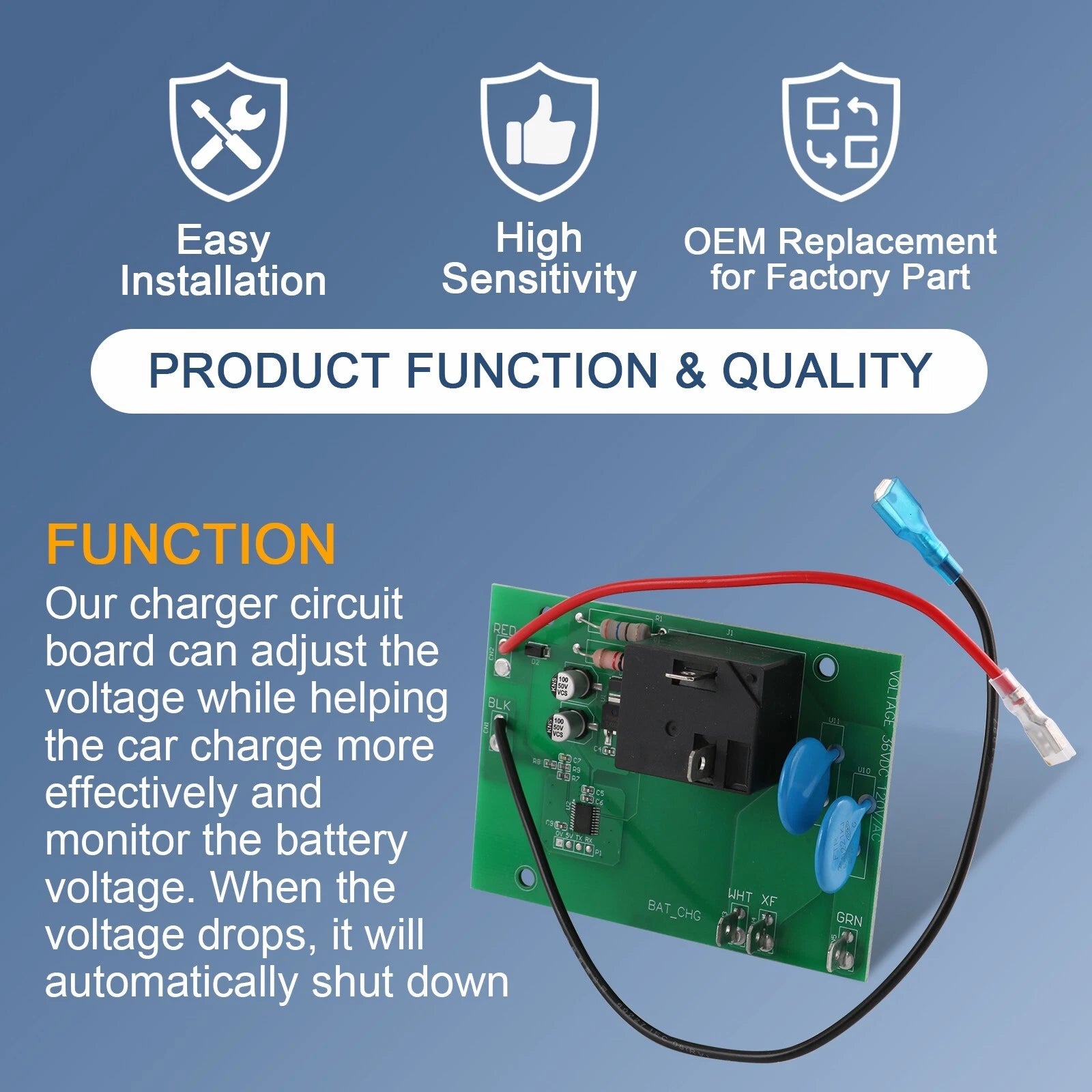 Charger Board for EZGO Golf Cart (PowerWise) (2000-2023)