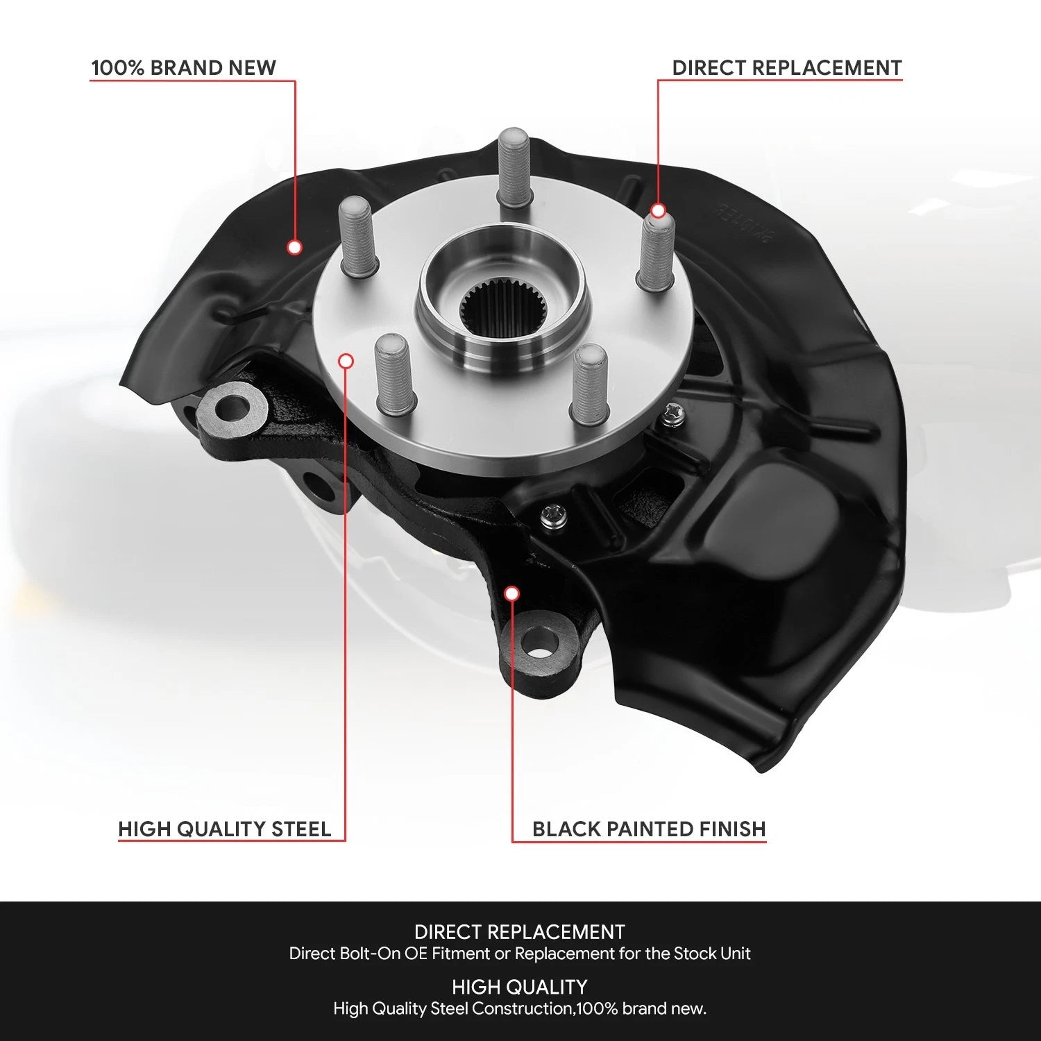 Left Driver Side Loaded Wheel Bearing Knuckle for Lexus ES350, Camry (2007–2012)