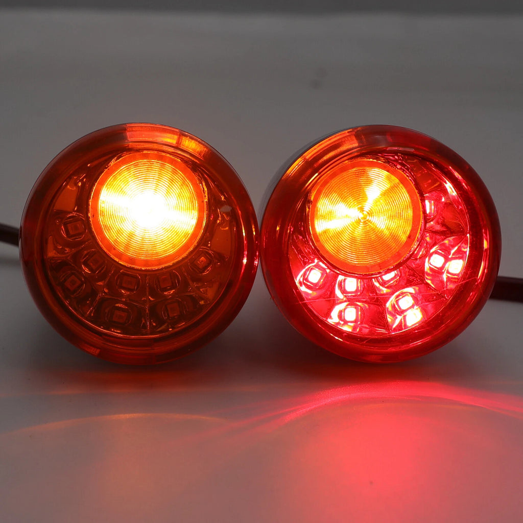 Amber Lens Rear LED Running Brake Turn Signal Indicator Light for Harley (1992–2017)