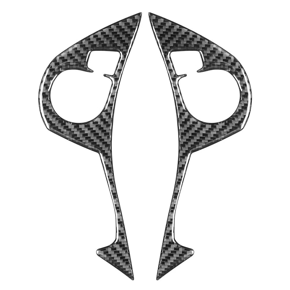 2X Carbon Fiber Steering Wheel Button Cover for Honda Accord (2013–2017)