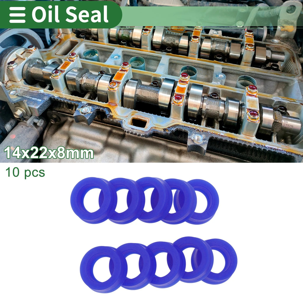 Set of 10 Oil Seal Rotary Shaft Seal 14x22x8mm for Various Models