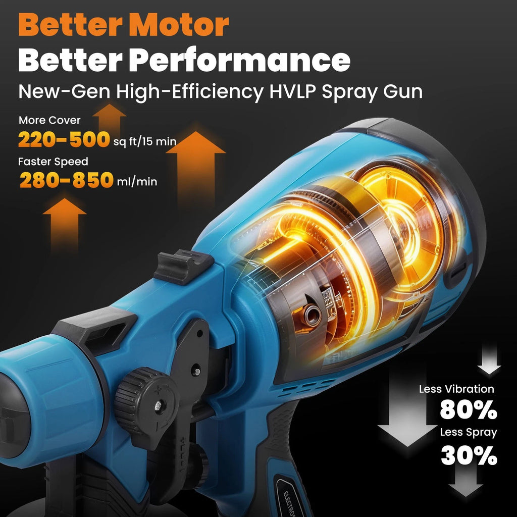 Electric Paint Sprayer for Universal Use (600W, Handheld, 4 Nozzles)