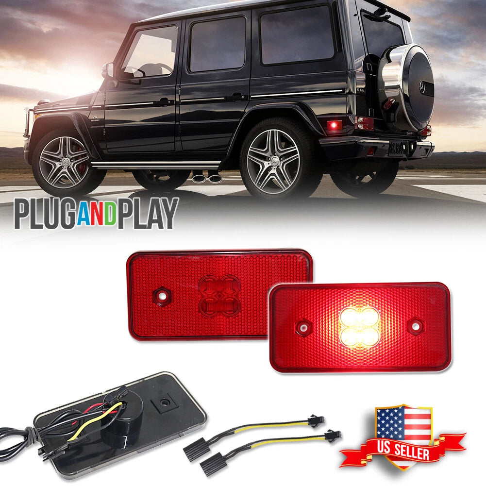 Red Lens LED Side Marker Lights for Mercedes-Benz G-Class (2002–2014)