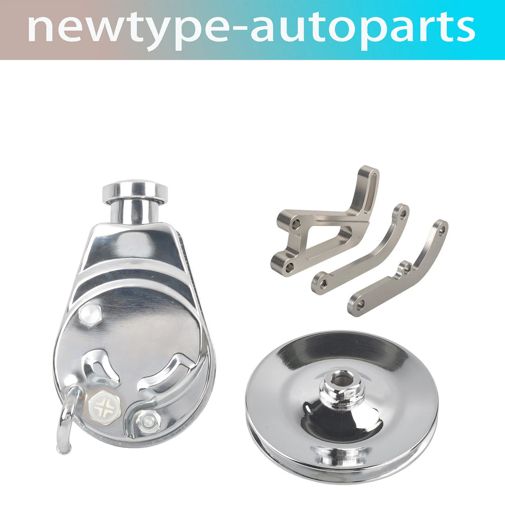 Saginaw Power Steering Pump + Pulley Bracket Kit for Small Block Chevy