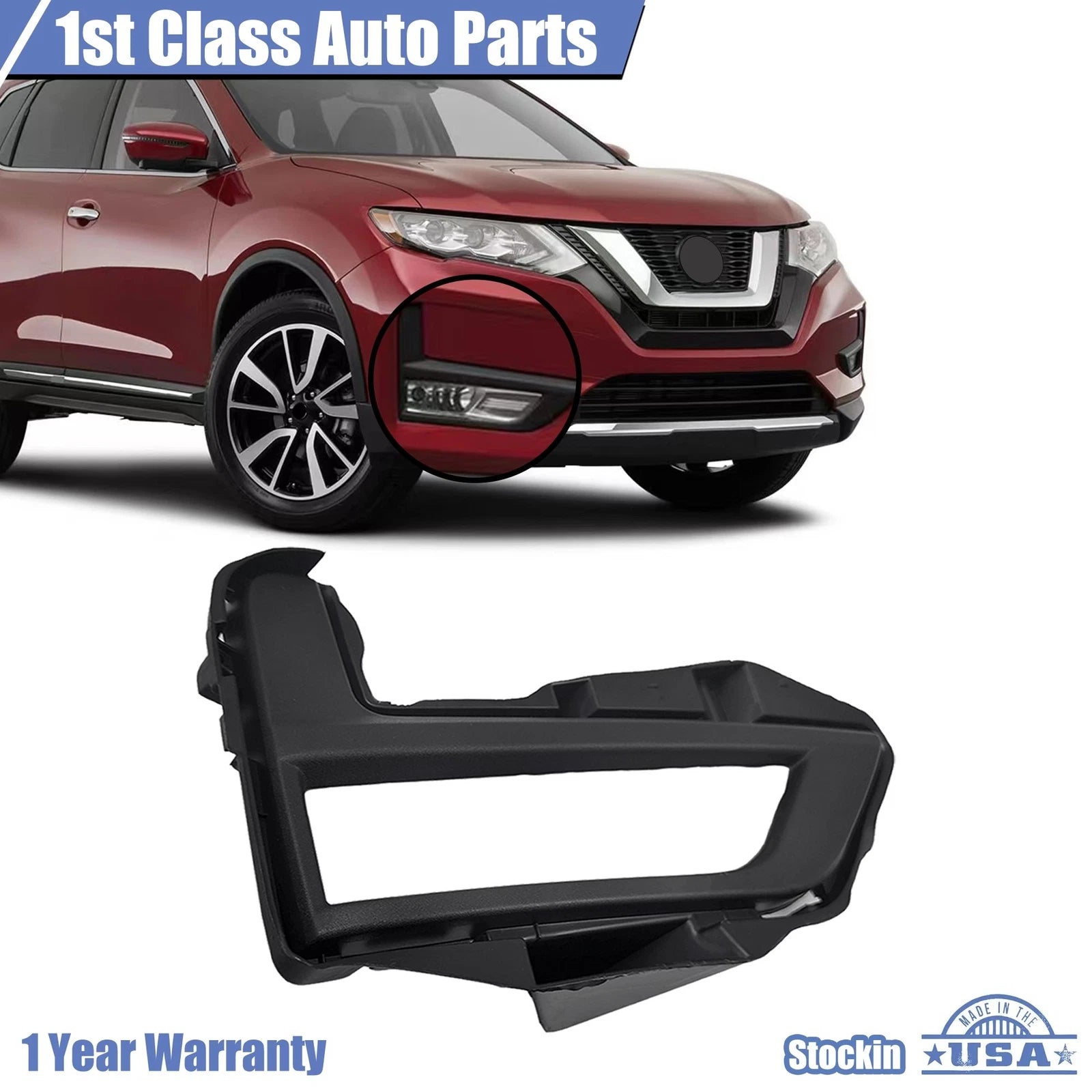 Fog Light Trim for Nissan Rogue (2017–2020) RH Side