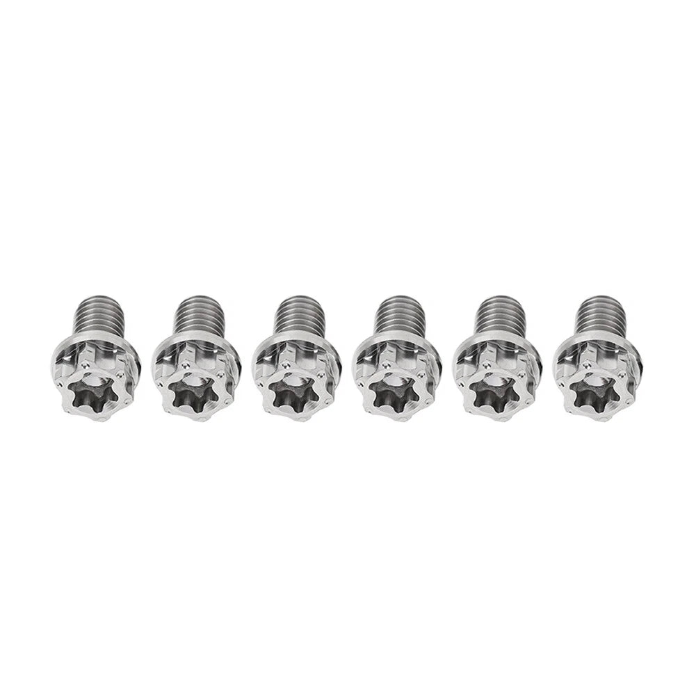 6pcs Titanium Torx Head Flange Screws M6x35mm for Motorcycle Bike