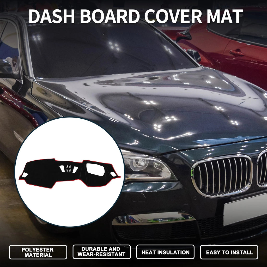 Dashboard Cover Mat for BMW 4 Series (2021) - Sun Protector Pad Black Red
