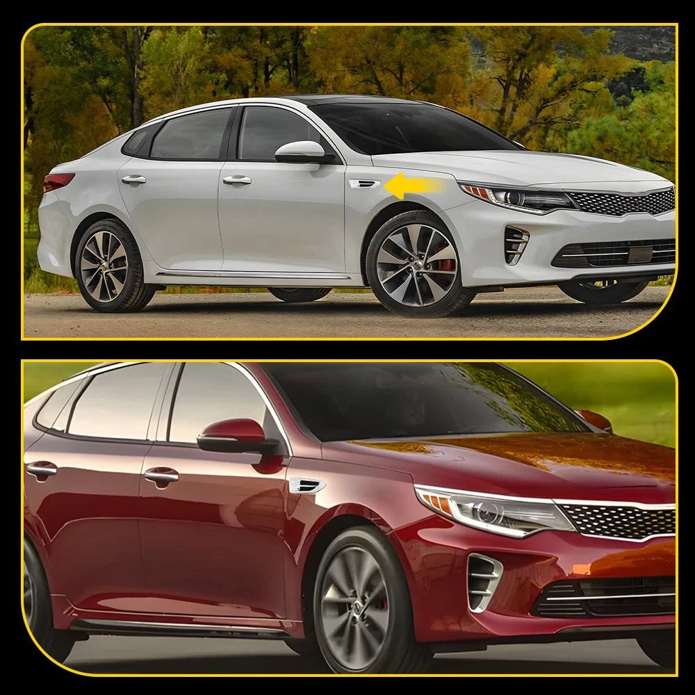 Set of 2 Chrome Front Fender Garnish Side Molding for Kia Optima (2016–2018)