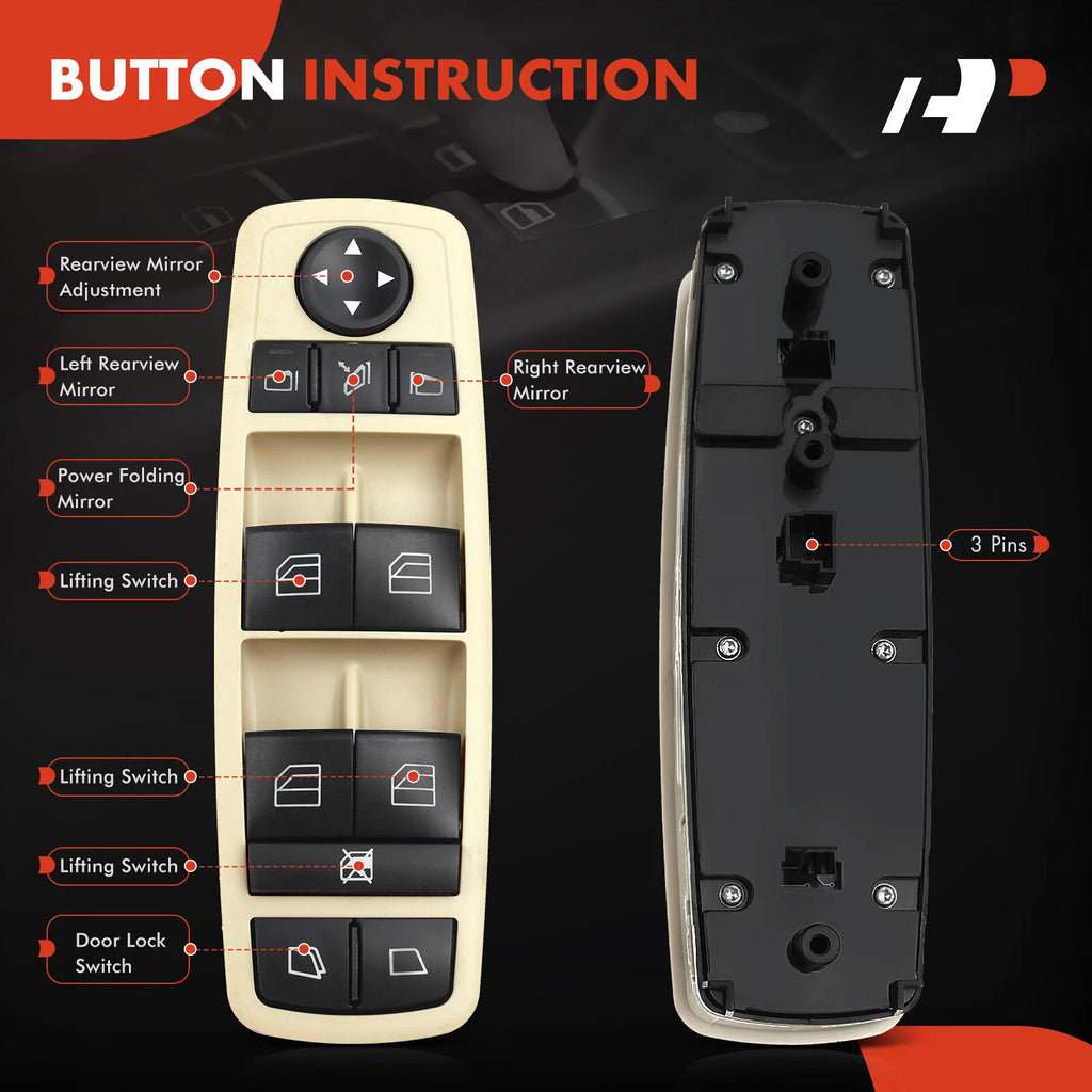 Power Master Window Switch for Mercedes-Benz GL320 (2007-2009)