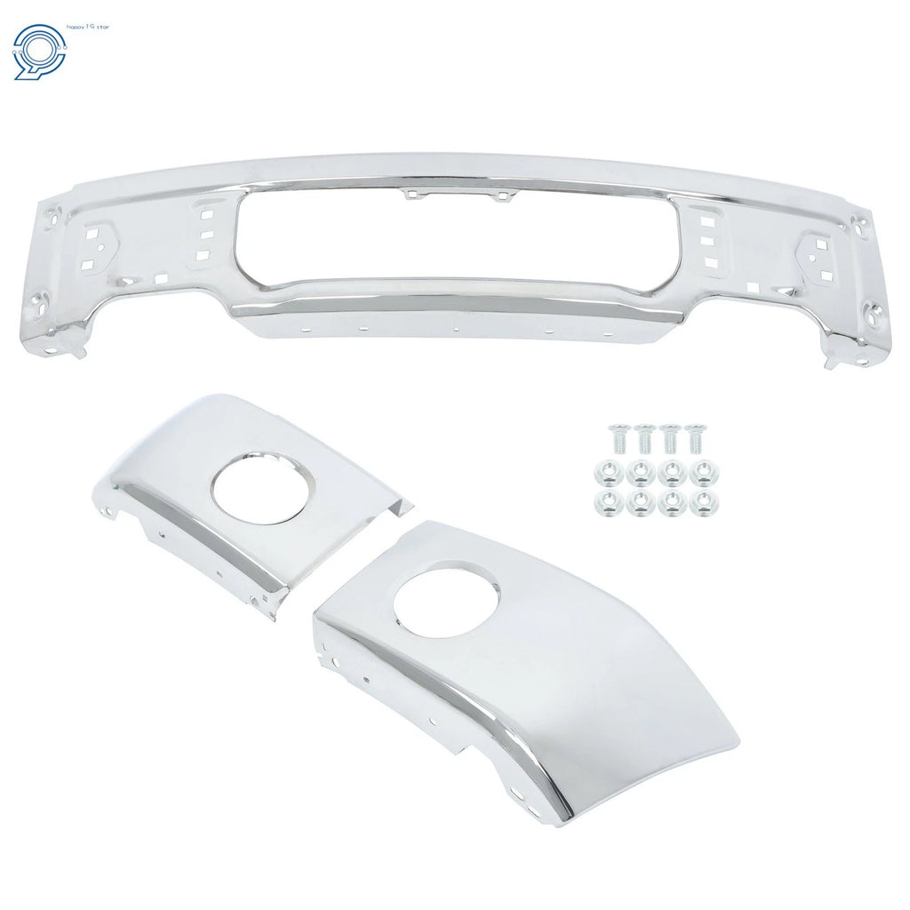 Chrome Front Bumper Face Bar with Fog Lamp Holes for Ford F-150 (2009–2015)