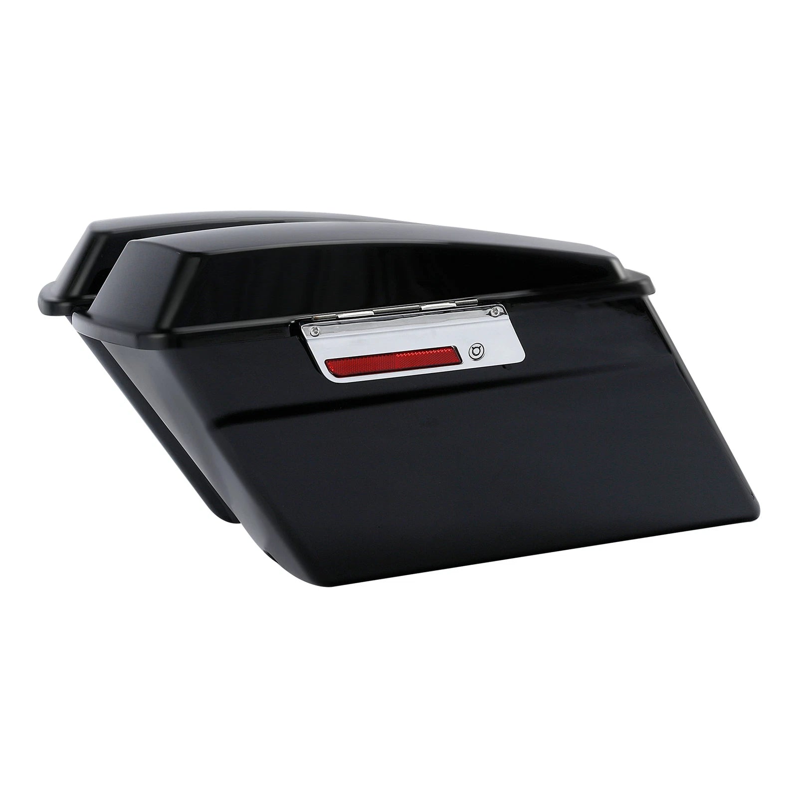 Matte Black Hard Saddle Bags Trunk w/Lid & Latch for Harley Touring (1994–2013)