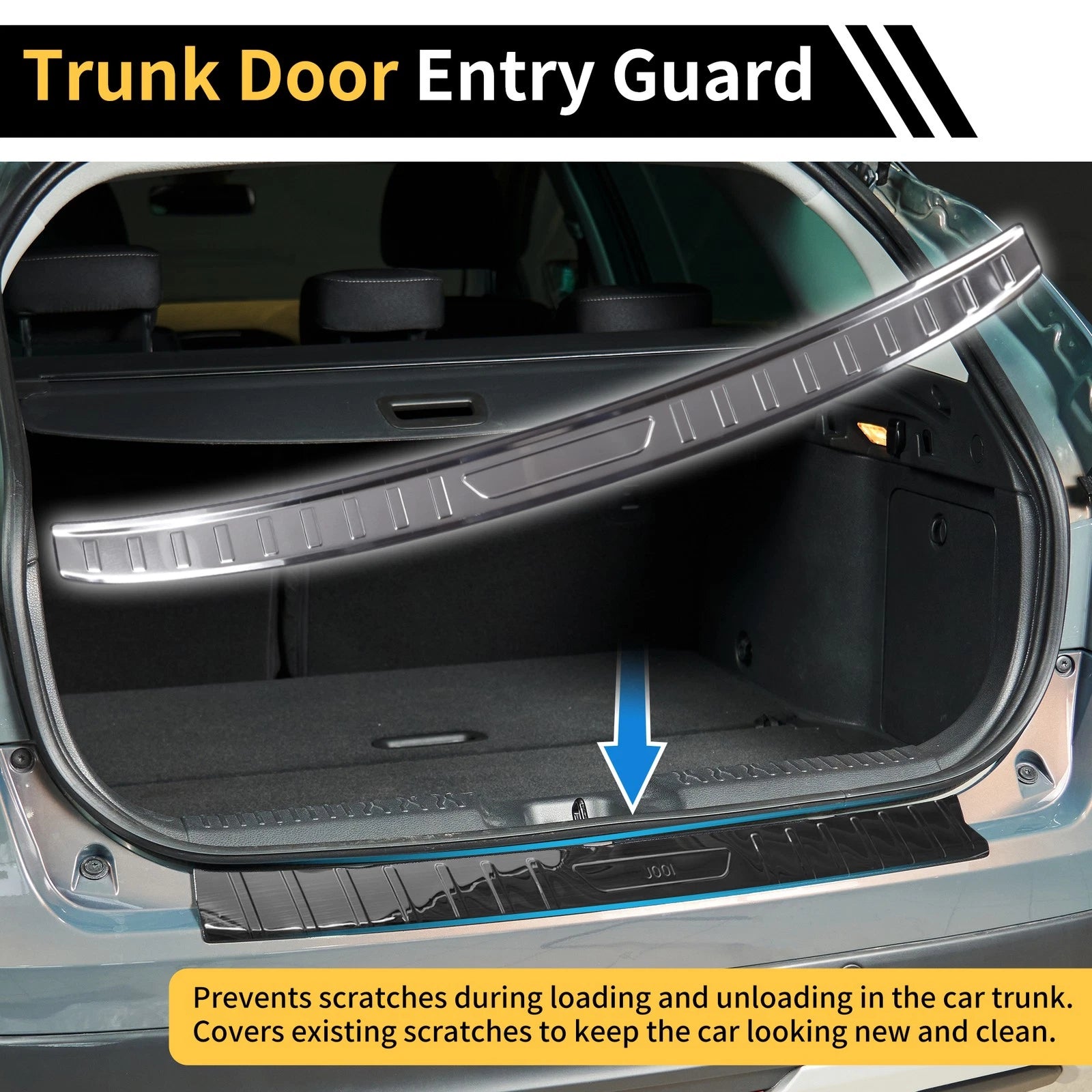 Rear Bumper Topper for Audi Q3 (2019–2023) Silver Tone 1 Pcs