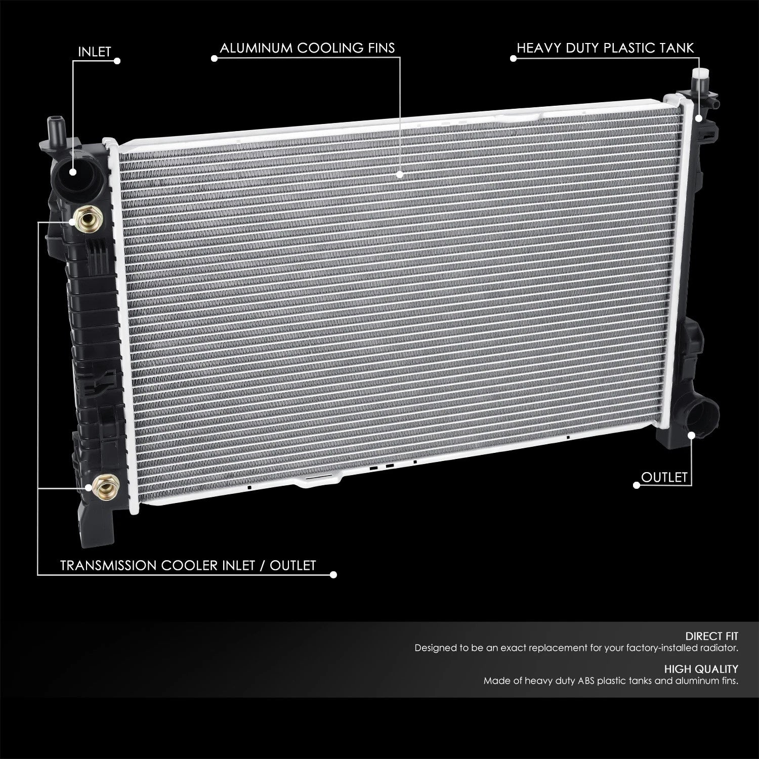 Cooling Radiator for Mercedes-Benz SLK280 SLK350 (2005–2007) DPI 13173