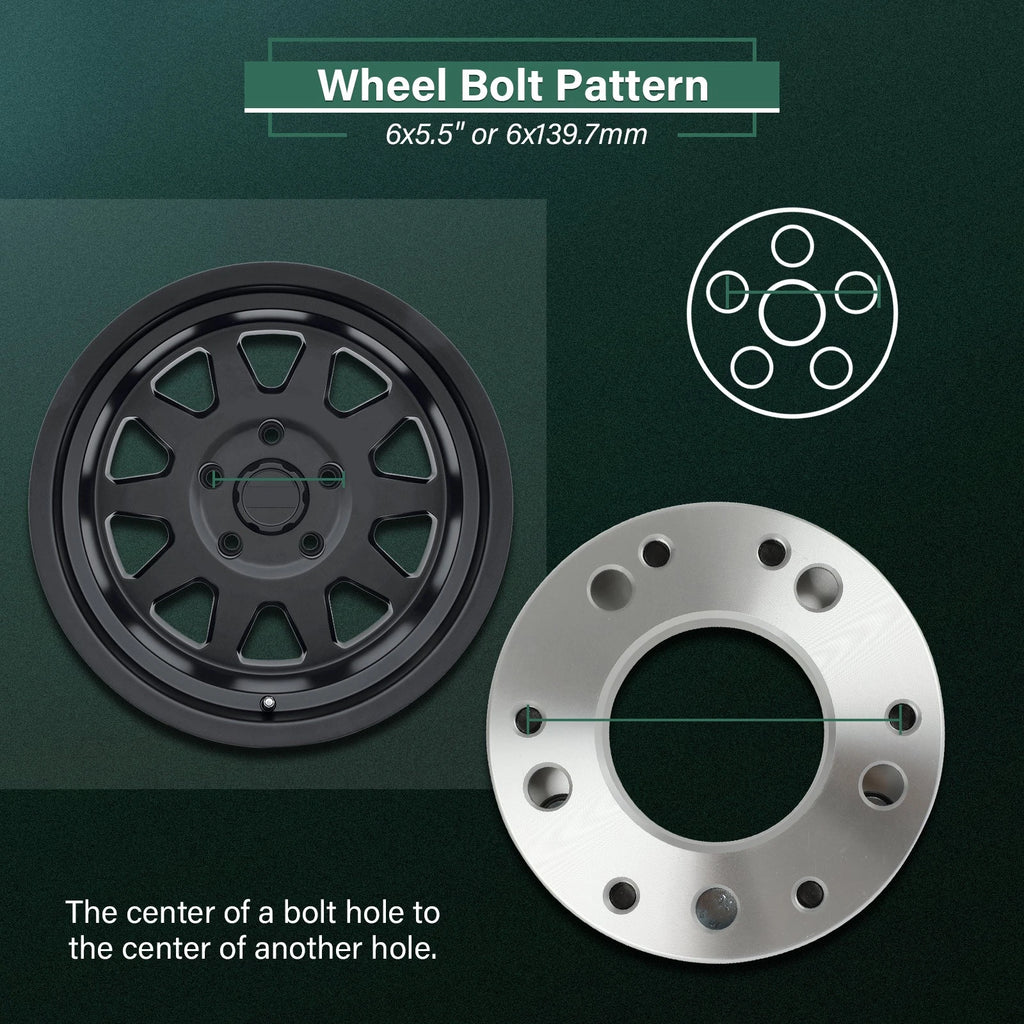 4X 2" Wheel Adapters 5x135 to 6x139.7/6x5.5 12x1.5 for Ford F-150 (1997–2003)