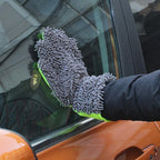 5 Fingers Microfiber Car Wash Gloves No-Scratch Chenille Cleaning