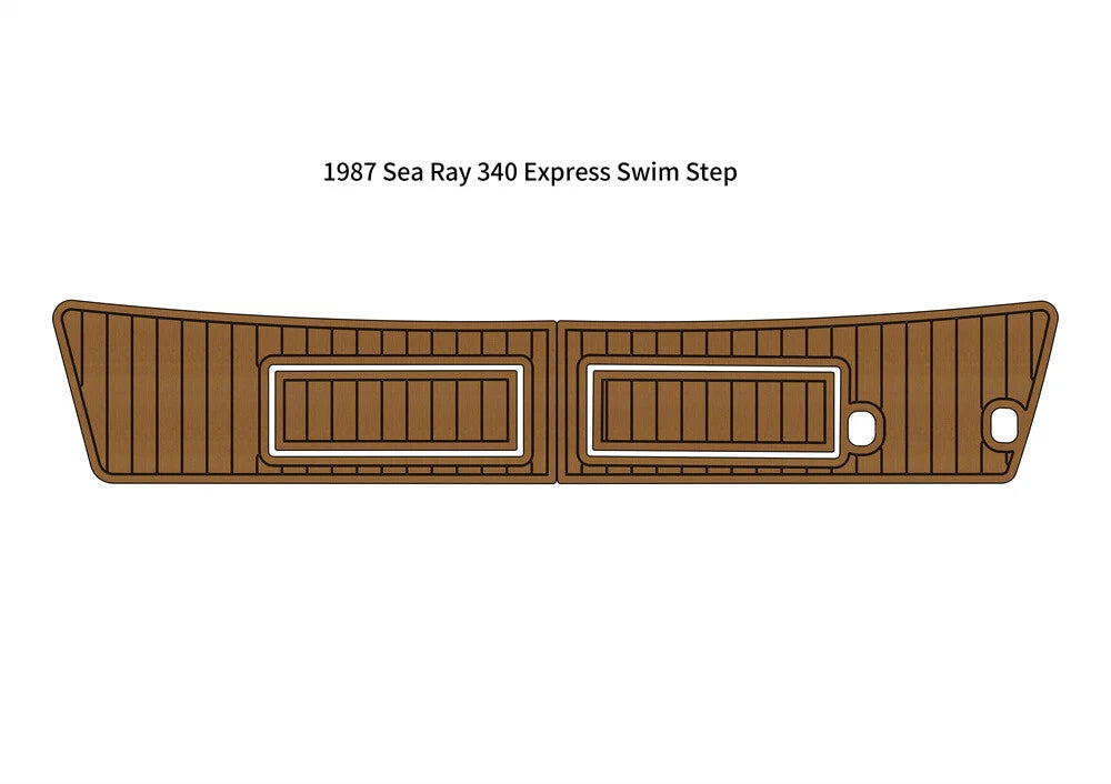 Swim Platform Pad for Sea Ray 340 Express (1987) - EVA Foam Teak Deck Flooring