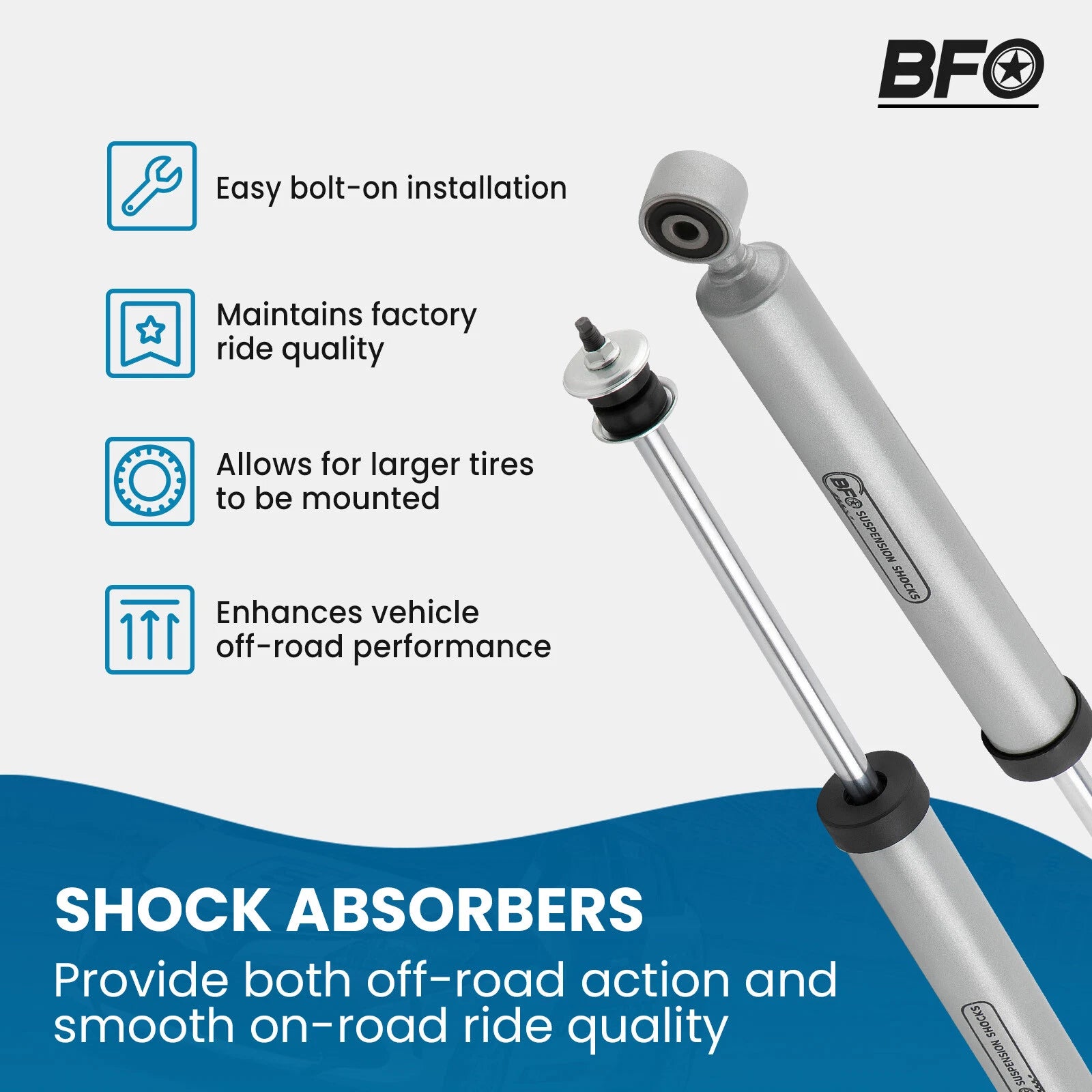2.5 Inch Leveling Lift Kit with Struts & Shocks for Toyota Tundra (2000–2006)