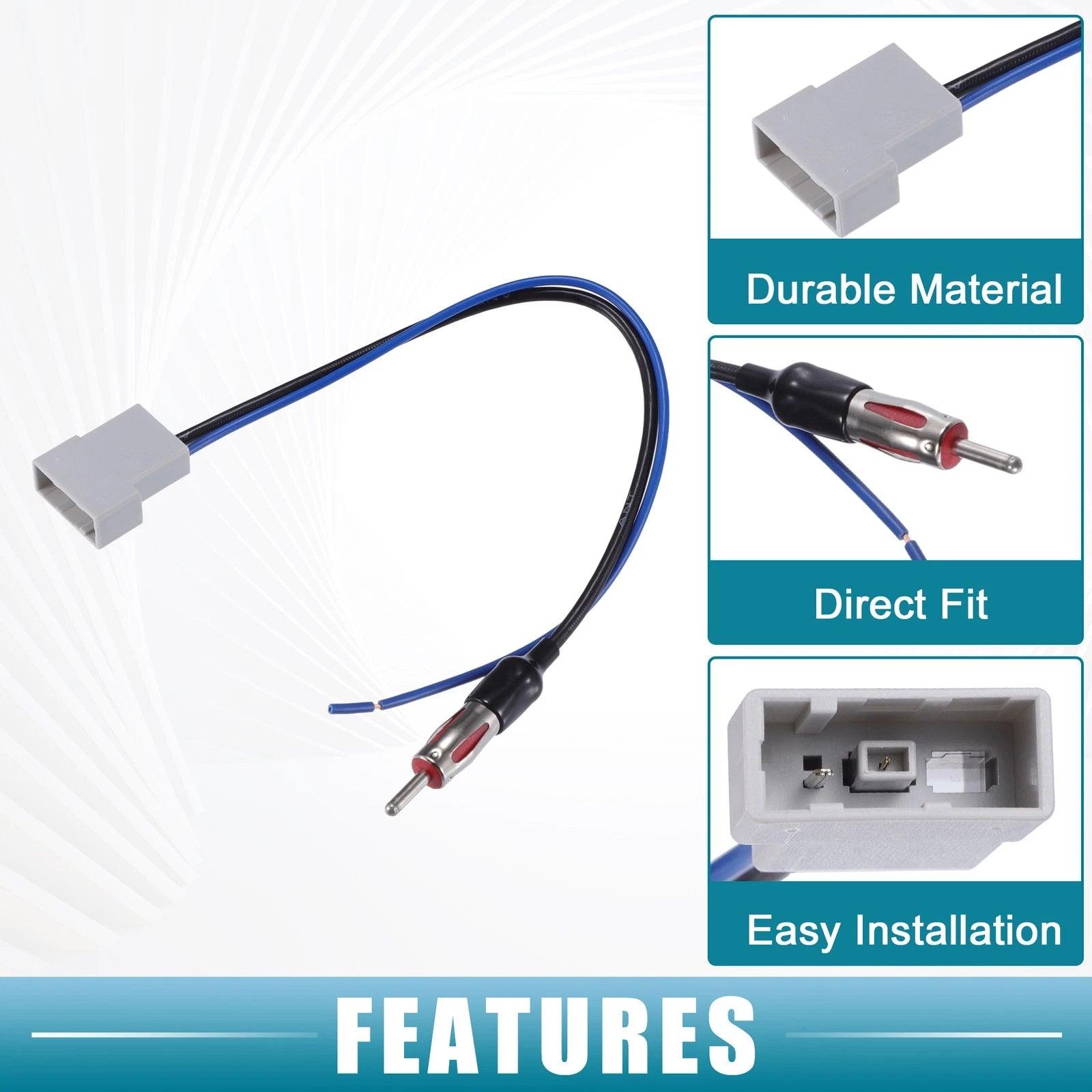 Stereo CD Player Radio Wiring Harness with Antenna Adapter for Nissan (2007–2020)