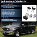 Ignition Lock Cylinder and Door Lock for Dodge Ram 1500 250 (No.5003845AA)