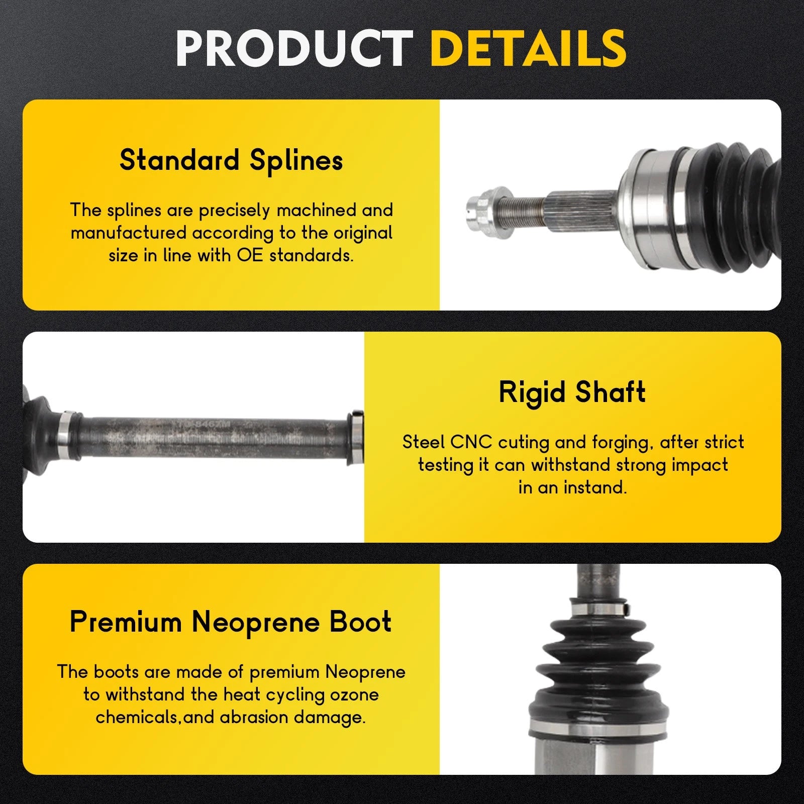 CV Axle Shaft for Toyota RAV4 (2013–2018) Front Passenger