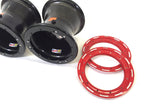 Set of 2 DWT G3 Black Red Rear Dual Beadlock Rims Wheels 9" 9X9 4/115 for YFZ450 Banshee (2004–2023)