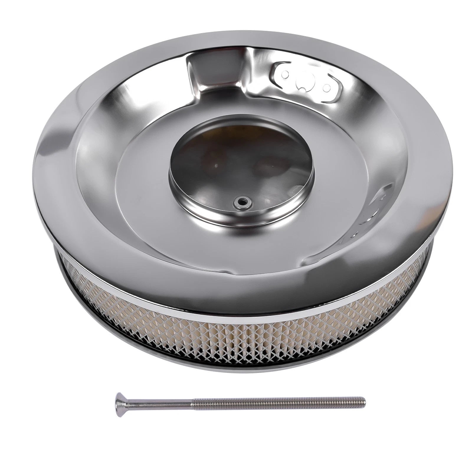 14" Half Finned Air Cleaner for SBC (Fits Various Models)
