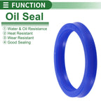 Set of 5 Oil Seal Ring 48x58x8mm for Rotary Shaft (TPU, High Pressure)