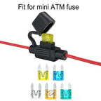 5x Waterproof Inline Fuse Holder 12 Gauge Wire Cut Off Switch 12V 30A