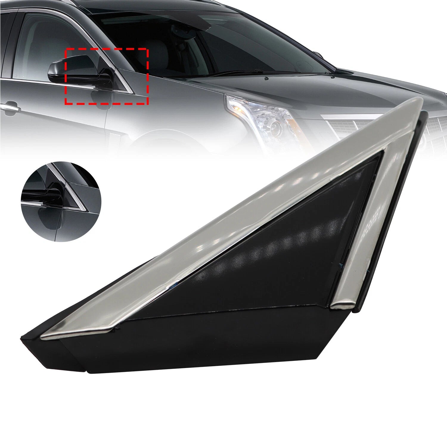 Right Side Mirror Corner Triangle Molding for Cadillac SRX (2010–2016)