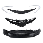Set of 2 Front Upper Lower Grille Strip Trim for Toyota Camry (2021–2022) Gloss Black