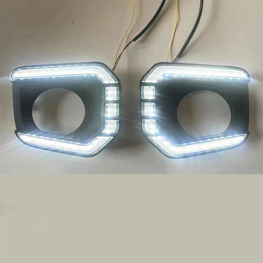 LED DRL Turn Signal Fog Light Bezel for Toyota Tacoma (2016-2023)