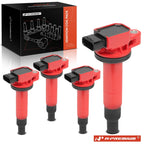 4x Red Ignition Coil Pack for Toyota Prius Yaris Echo Scion xA (2001–2009)